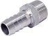 Stainless Steel 304 Hose Barb Fitting, 1-1/4" Barbed x 1-1/4" NPT Male Straight Adapter Connector, Pack of 2