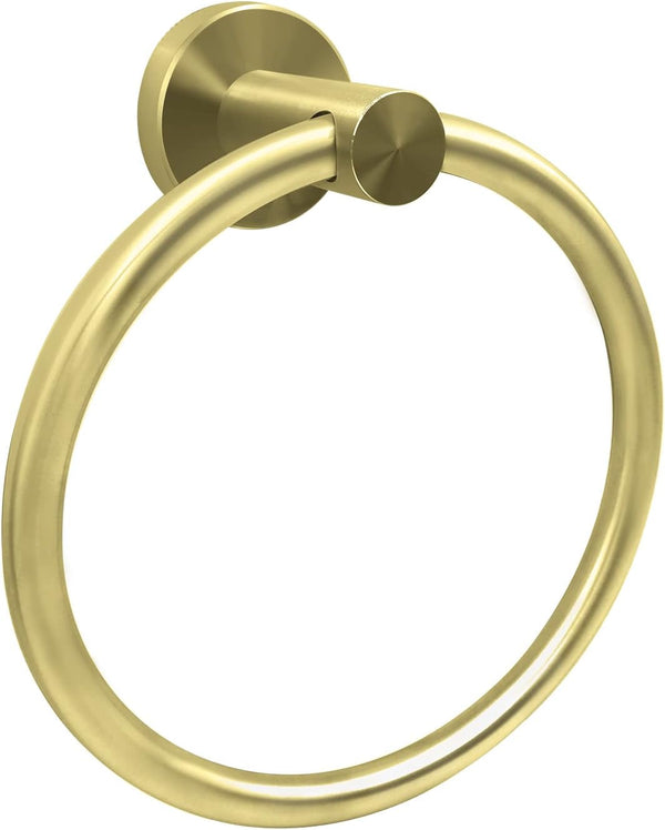 Gold Towel Ring, Hand Towel Holder for Bathroom Wall Mounted, Simple Round Towel Hanger SUS 304 Stainless Steel