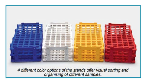 079.01.001B Tube Rack, Dismantled P.P 84 Holes for 13mm Diameter Tubes, Blue, 1 Piece