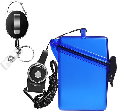 Sport Waterproof ID Card Badge Holder Case with Lanyard, Cover Multiple Credit Cards, Registration, Ins Card, Heavy