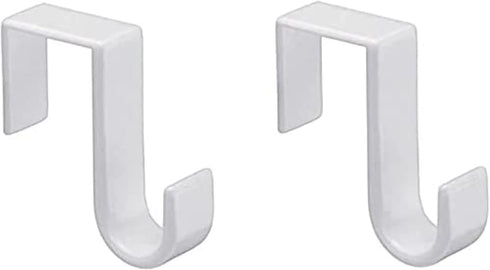 1st Choice Over The Door Hooks Hangers, White Plastic Laundry Hanger, 2 Pack