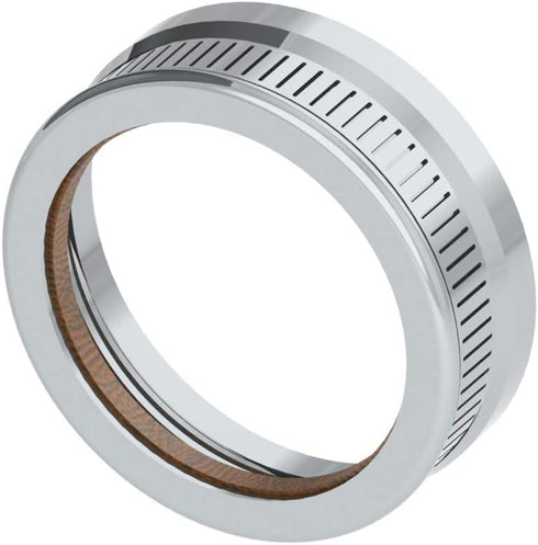 Albion Engineering 421-G01 2" Threaded Steel Front Ring Cap for Plastic Cone Nozzles, Silver