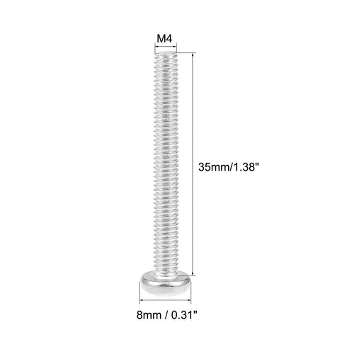 uxcell M4x35mm Machine Screws - Pan Phillips Cross Head Screw, 304 Stainless Steel Fasteners, 20Pcs