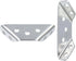 24pcs Universal Stainless Steel Furniture Corner Connectors Silver Triangular Support Brackets Small Angle Corner