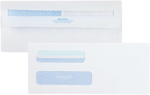 Quality Park #8 5/8 Security Envelopes, 500/Box, 24 lb White, Double Window, Self Seal, 3-5/8" x 8-5/8" (QUA24539)