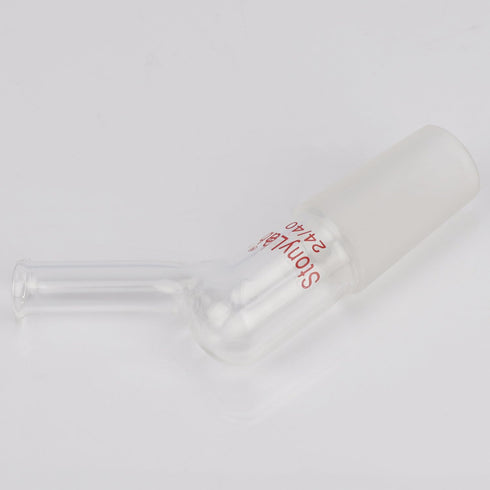 stonylab Borosilicate Glass Angled Adapter, 24/40 Standard Inner Joint Liquid Pouring Adapter for Laboratory Supply