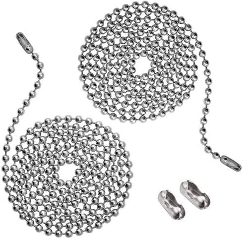 Vinaco Pull Chain, 2 Pieces 36 Inch Stainless Steel Bead Chain, Great Pulling Force & Rustproof, Silver (36 inch)