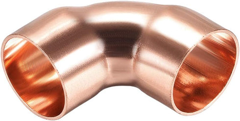 uxcell 19mm ID 90 Degree Copper Elbow - Short-Turn Copper Pipe Fitting Connector with Two Cups, 5pcs