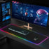 Gaming Mouse Pad, RGB LED Mousepad, Large XXL Mousepad (31.5 x 12 Inch) for Computer Keyboard