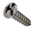#8 x 1 Stainless Steel Pan Head Sheet Metal Screws - Full Thread, Phillips Drive, 100 Pieces by Marine Bolt Supply