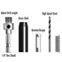 17Pcs Black Self Centering Drill Bit Set, 1/4" Hex Shank VIX Bit for Woodworking Metal Cabinet Window Door