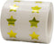 Metallic Gold Star Shape Stickers, 0.50 Inch, 1,000 Adhesive Labels
