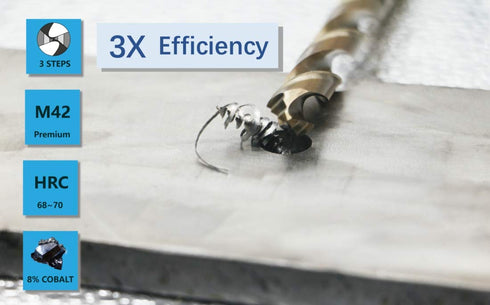 Metric M42 8% Cobalt Drill Bits for Stainless Steel and Hard Metal (5mm x 4pcs)