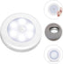 4pcs Closet Hemoton LED Motion Sensing Night Lights Battery-Powered Small and Hallway Wall Lamps White Cool Light