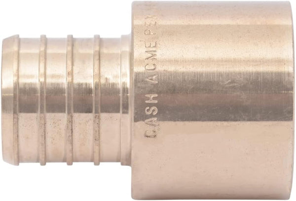SharkBite 1 x 1 Inch Brass Crimp Female Sweat Adapter for PEX Pipe, PE-RT, UC605LFA