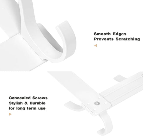 Over The Door Hooks, 10 Coat Hanger Hooks for Bathroom, Fits 1-3/4" Thick Door for Hanging Towels