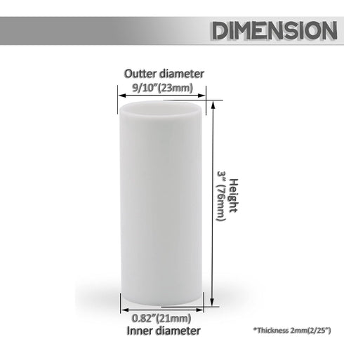 GooChan 2 3 4 6 Inch E12 Set 12 (3-Inch 12-Pack) White Plastic Candle Cover Sleeves,Chandelier Socket