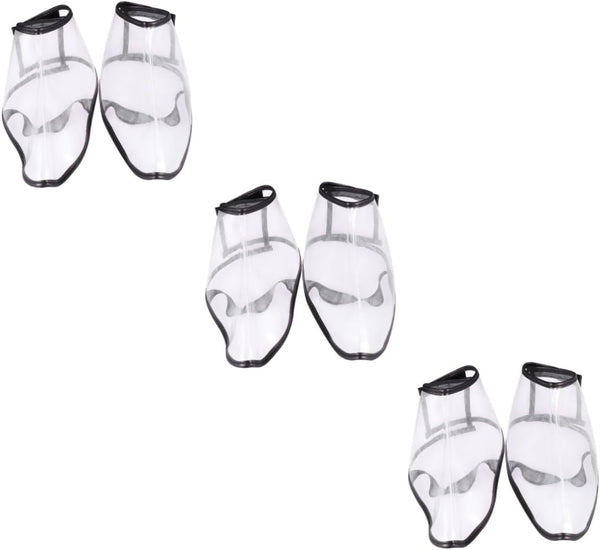 Beavorty 3pairs Shoe Covers for Hair Salon Barber Accessories Rainproof Toe Protectors