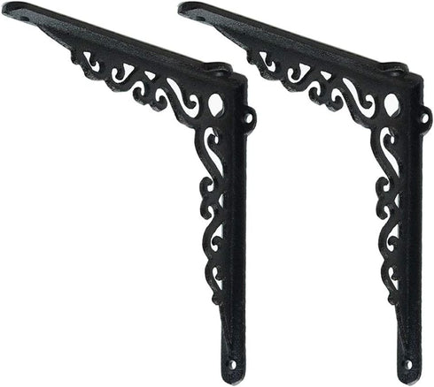 Sungmor Cast Iron Heavy Duty Shelf Brackets - Rustproof Sturdy 90 Right