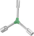 Y-Shaped 3 Way Socket Wrench, 12mm 14mm 17mm, 4-inch Length, CR-V Hex Spanner Repair Tool, 1-Piece