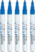 Uni-Paint Oil Based Paint Marker, 5 Pens Bundle Set, Multi Surface Marking Pen (PX-21) Fine Point Blue Colour