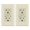 Micmi GFCI Outlet Light Almond 20A WR Weather Resistant Tamper Resistant TR