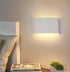 anso (White,25cm(8W) Modern LED Wall Lamp Fixture Sconce Bedroom Bedside Living Hallway Background Cabinet Light Gold)