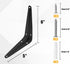 verkelly 10 5 6 Inch Pcs Shelf Brackets, x Black Heavy Duty Metal Wall Corner Angle Shelving for Wall Hanging Shelves