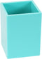 Koqye Teal Pen Holder, Decorative Acrylic Makeup Brush Holder, Desk Organizer for Home Office and School