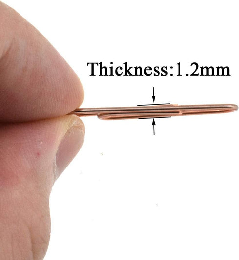 HAHIYO Rose Gold Paper Clips - 1.3" (33mm) Length, Vinyl Coated, 120 Pack for Home Office School