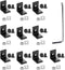 10 Sets 2020 Corner Bracket Connectors for 2020 Series Aluminum Extrusion Profile Accessories (L Black)