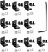 10 Sets 2020 Corner Bracket Connectors for 2020 Series Aluminum Extrusion Profile Accessories (L Black)
