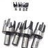 8Pcs Wood Plug Cutter Drill Bit Set, High Carbon Steel Titanium Coated Woodworking Chamfer Bits