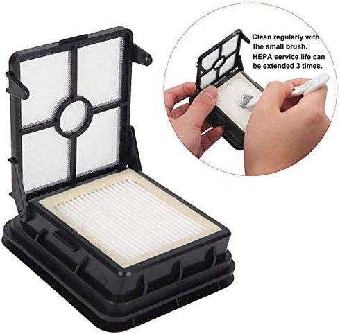 Multi-Surface Pet Brush Roll and Vacuum Filters Replacement for Bissell CrossWave Pet Pro 2306 1785 Series (Pack of 2)