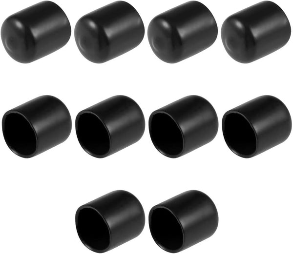 uxcell 10pcs Rubber End Caps 16mm ID Vinyl Round End Cap Cover for Screw Thread Protectors