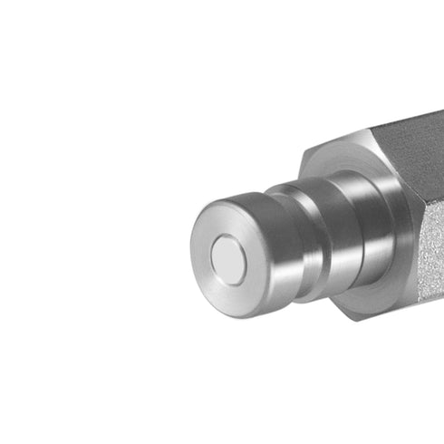 PD342 Series PD Steel Test Port and Diagnostic Equipment Quick Nipple, 1/8" Body Size, 1/4"-18 NPTF Thread Size, 1.63"
