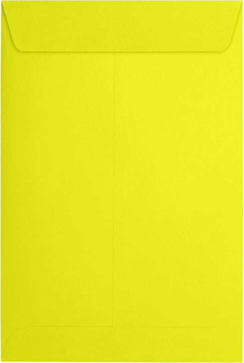 LUXPaper 6 x 9 Open End Envelopes, Peel & Press, Citrus Yellow, 50 Qty
