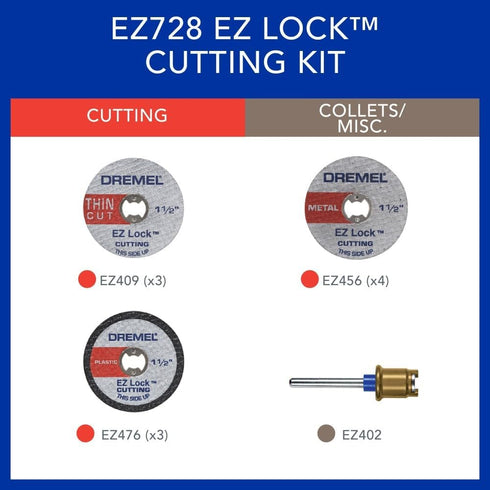 EZ728-01 11-Piece Dremel EZ Lock Cutting Accessory Micro Kit