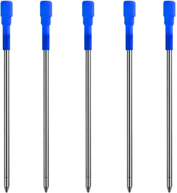 DUNBONG Black and Blue Ink Pen Refills, Replacement Metal Ballpoint Refill 3.2 in for Big Diamond or Crystal Pen, Pack