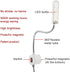 Fdit 30LED 2W Daylight LED Sewing Machine Light Lamp with Magnetic Base, Flexible Clamp Desk Lamp (US-Plug)