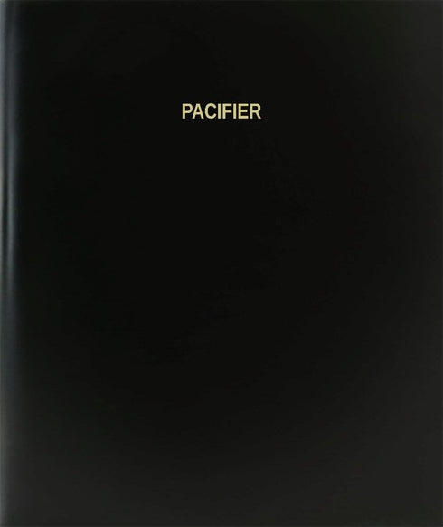 BookFactory Pacifier Log Book/Journal/Logbook - 120 Page, 8.5''x11'', Black Hardbound (XLog-120-7CS-A-L-Black(Pacifier Log Book))