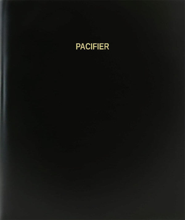BookFactory Pacifier Log Book/Journal/Logbook - 120 Page, 8.5''x11'', Black Hardbound (XLog-120-7CS-A-L-Black(Pacifier Log Book))