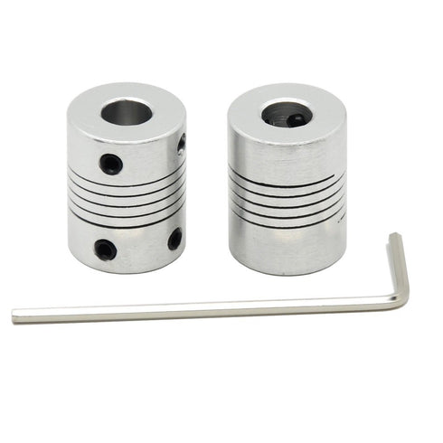 2PCs Flexible Couplings 5mm to 8mm for NEMA 17 Shaft and T8 Lead Screw for RepRap 3D Printer or CNC Machine