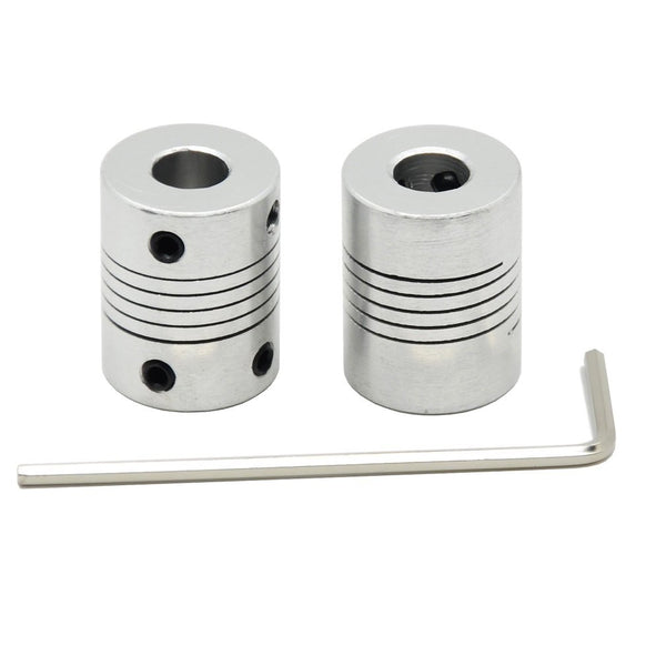 2PCs Flexible Couplings 5mm to 8mm for NEMA 17 Shaft and T8 Lead Screw for RepRap 3D Printer or CNC Machine