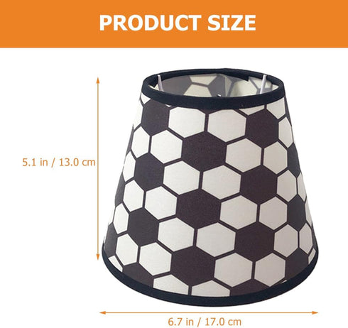 Uonlytech Fabric Lampshade Soccer Pattern Small Linen Lamp Shade Decorative Ceiling Lamp Shade for Home Bedroom Study