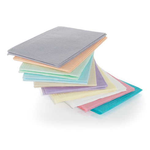 Medicom 8289 Dry-Back Dental Bibs, 2 Ply, Aqua (Pack of 500)
