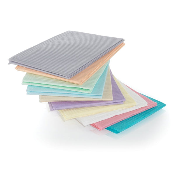 Medicom 8289 Dry-Back Dental Bibs, 2 Ply, Aqua (Pack of 500)