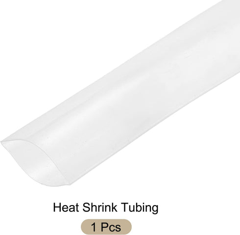 Heat Shrink Tubing 2:1 Cable Sleeving Tube Wrap, 1/2" Dia/1m/Clear