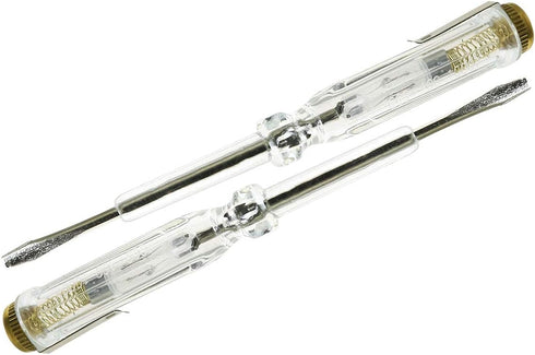 2pcs 100-500V Flathead Screwdriver Electric Pen Circuit Tester Pen (3MM)