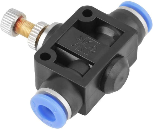 10 Pcs/Set Pneumatic Flow Speed Valve, Push In Speed Controller 6mm Air Flow Control Valve Connector